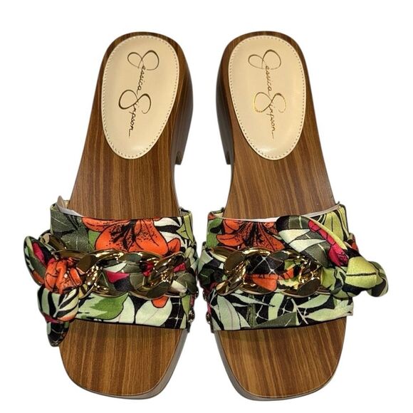 Jessica Simpson Floral Print Slip on Sandals(Size 6M) - Picture 3 of 8